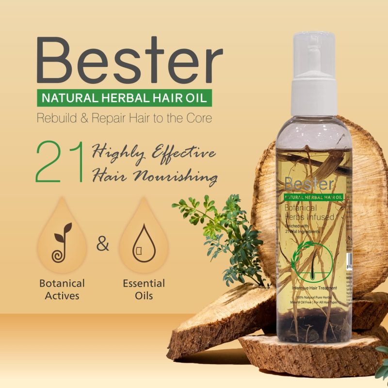 Bester Natural Herbal Hair Oil - 120 ml - Image 2