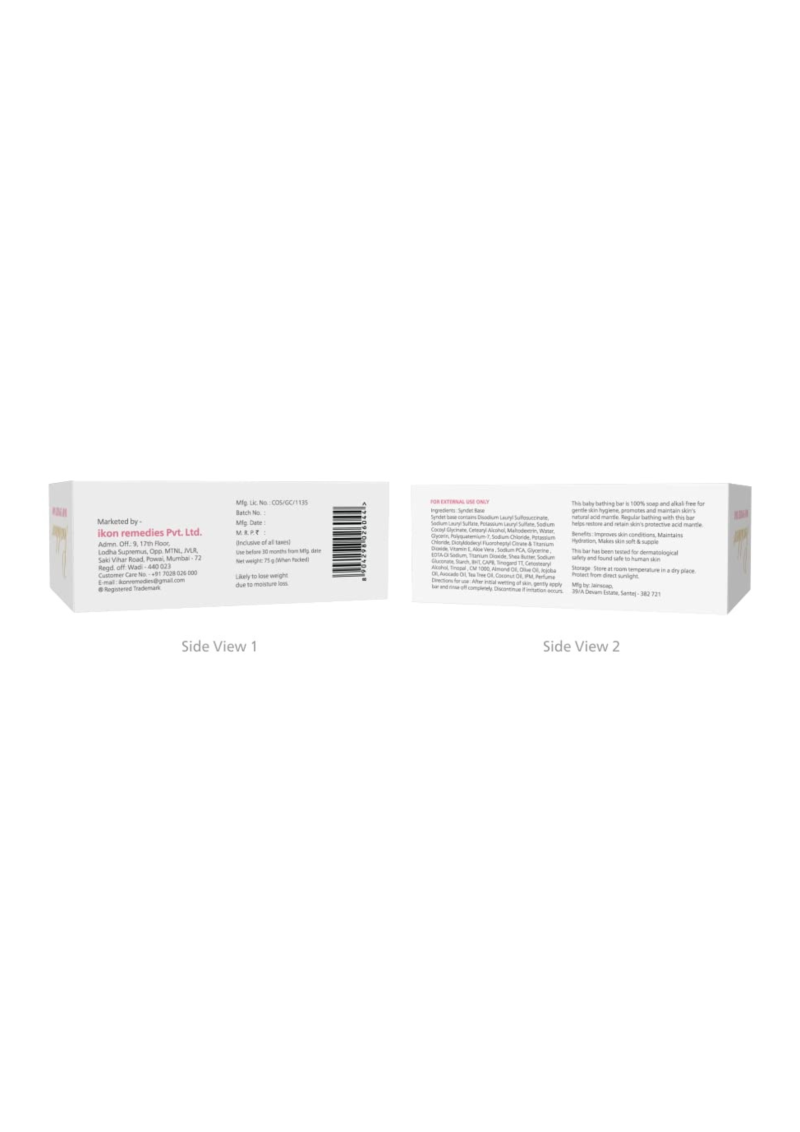Maxisoft Baby Syndet Bar - Soap (pH 5.5) - 75 gm - Image 4