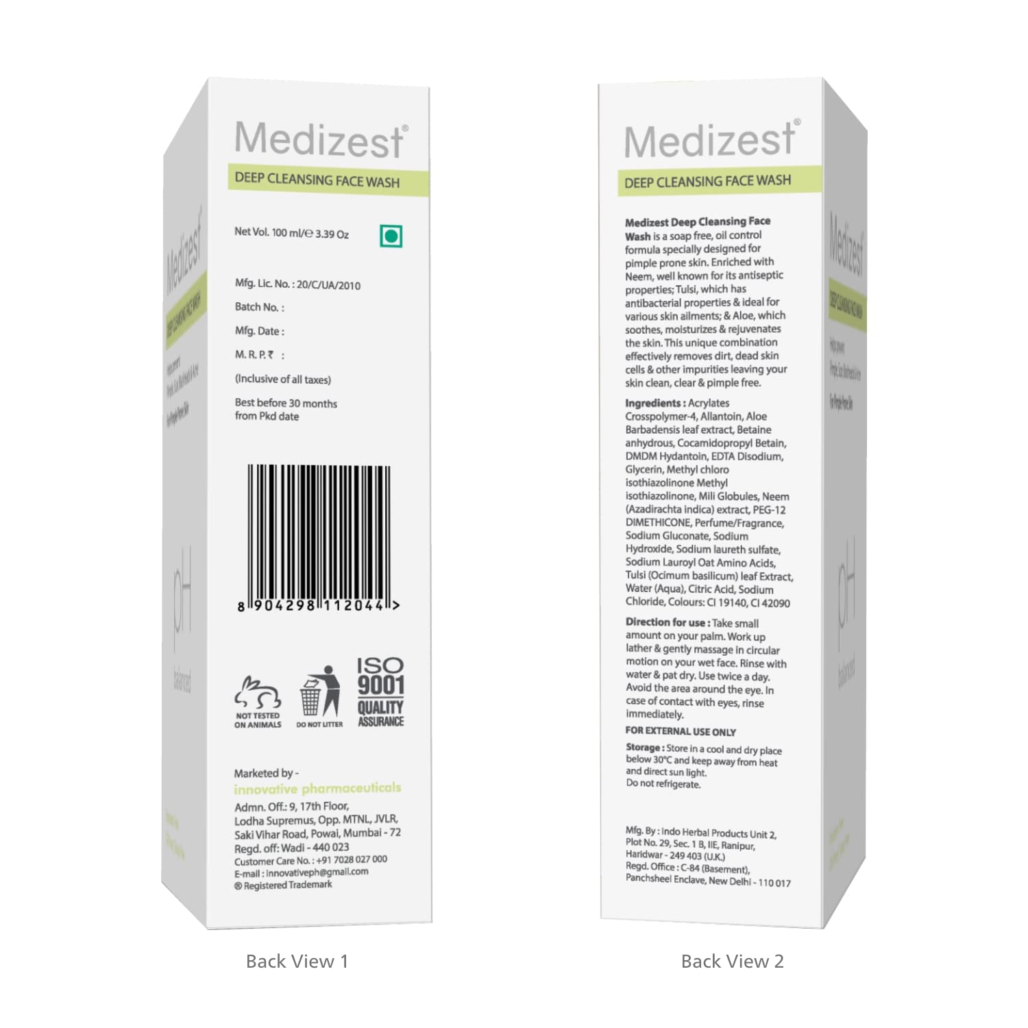 Medizest Deep Cleansing Facewash - 100 ml - Image 2