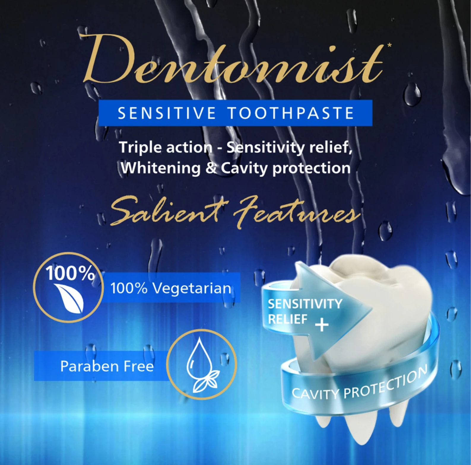 Dentomist Sensitive Toothpaste - 100% Veg - 100 gm - Image 4