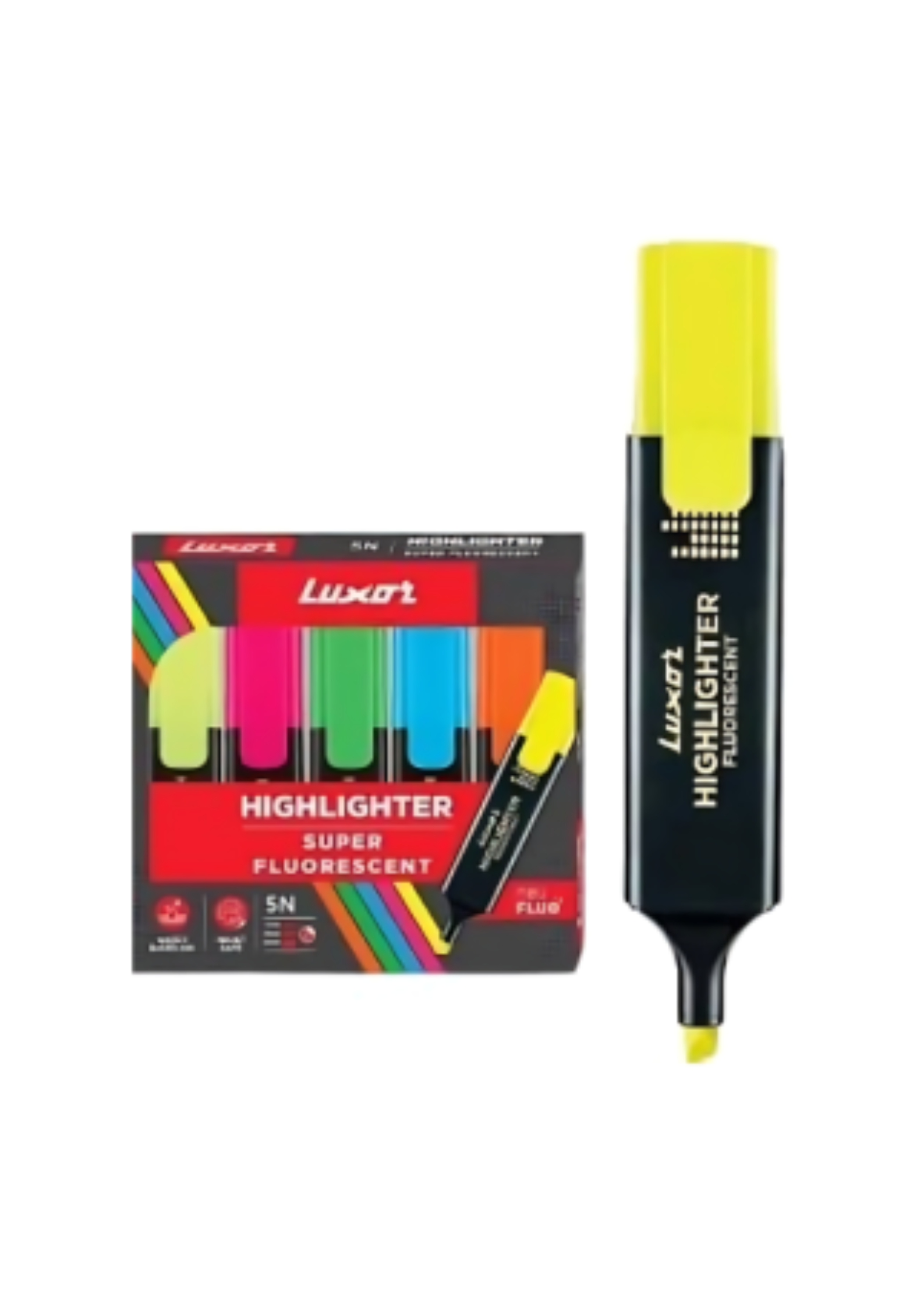 Luxor Highlighter Fluorescent - 5 colors