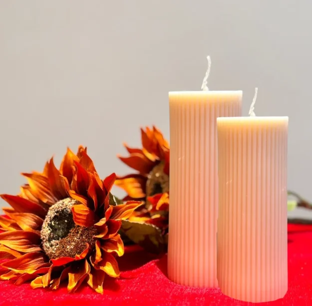Crinkle Cylinder Candle (1 Piece)
